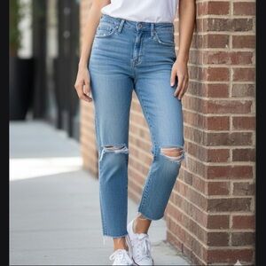 Madewell Light Blue Ripped Skinny Jeans